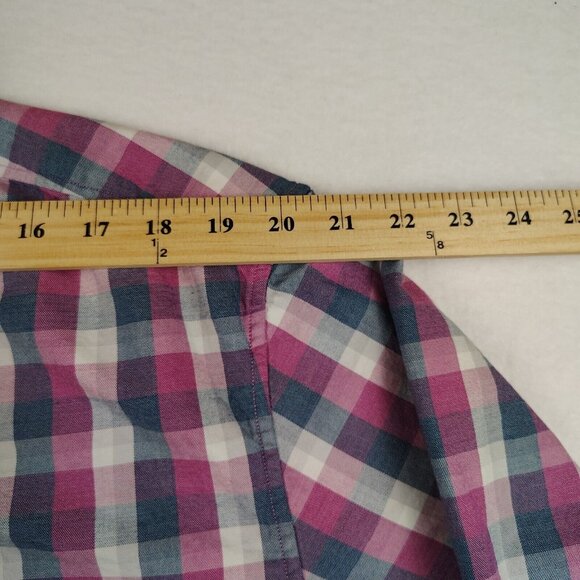 Tommy Bahama Purple Blue Plaid Button Up Long Sleeve Shirt Sz XL - Picture 6 of 9